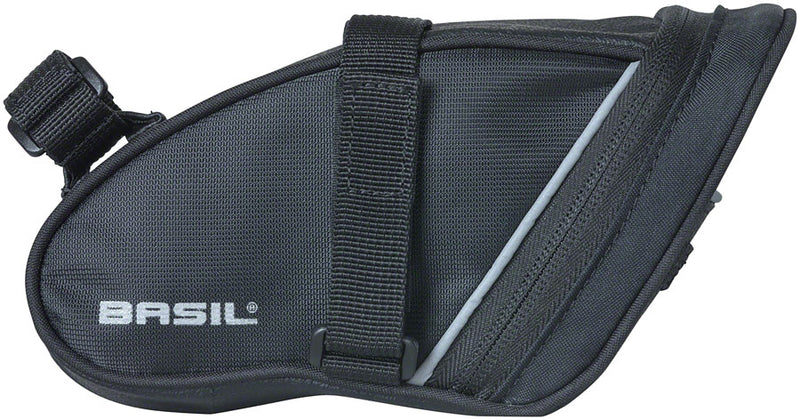 Load image into Gallery viewer, Basil Sport Design Saddle Bag - 1L, Strap Mount, Black
