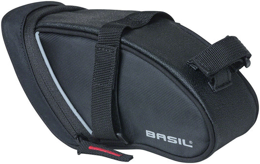 Basil Sport Design Saddle Bag - 1L, Strap Mount, Black