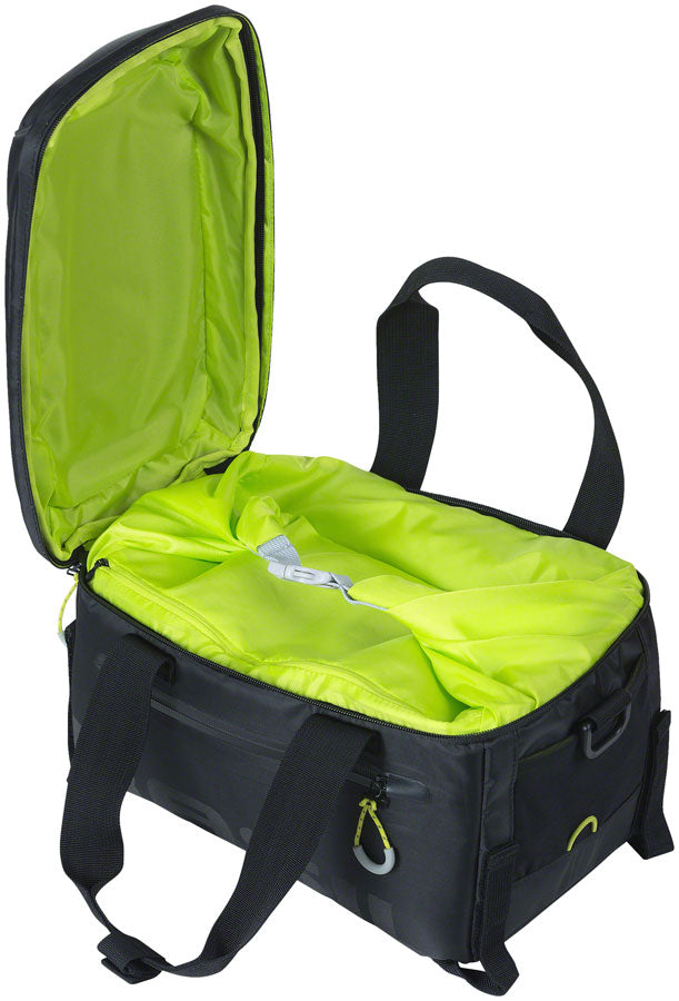 Load image into Gallery viewer, Basil Miles Trunk Bag - 7L, Black/Lime Removable Shoulder Strap Included
