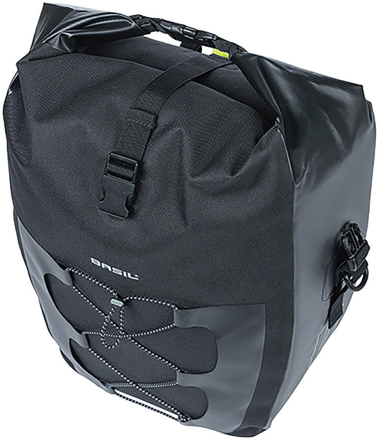 Basil Navigator Pannier - Single, 25-31L,  Waterproof, Black