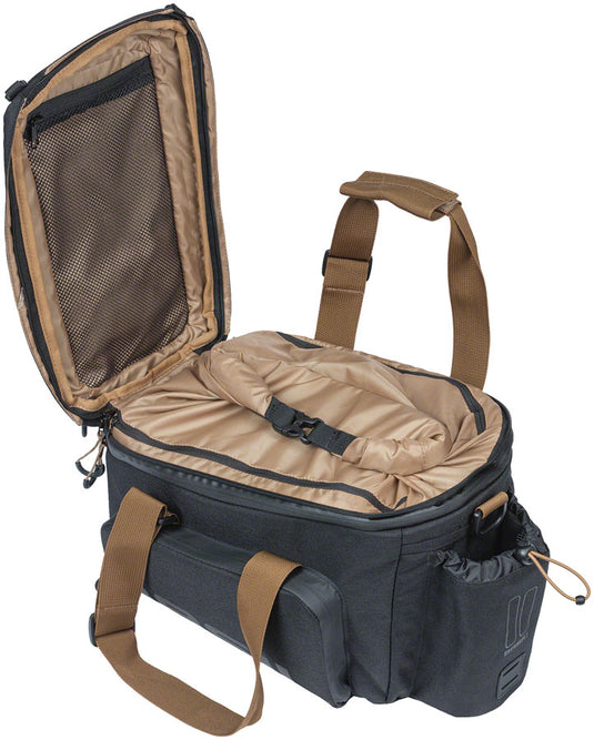 Basil Miles XL Pro Trunk Bag - 9-36L, MIK Mount, Black/Brown