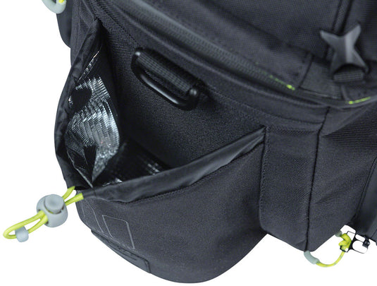 Basil Miles XL Pro Trunk Bag - 9-36L, MIK Mount, Black/Lime