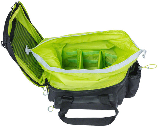 Basil Miles XL Pro Trunk Bag - 9-36L, MIK Mount, Black/Lime