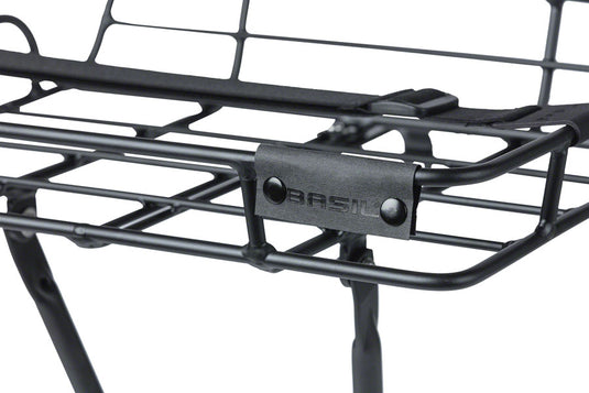 Basil Portland Front Rack, Aluminum, Black