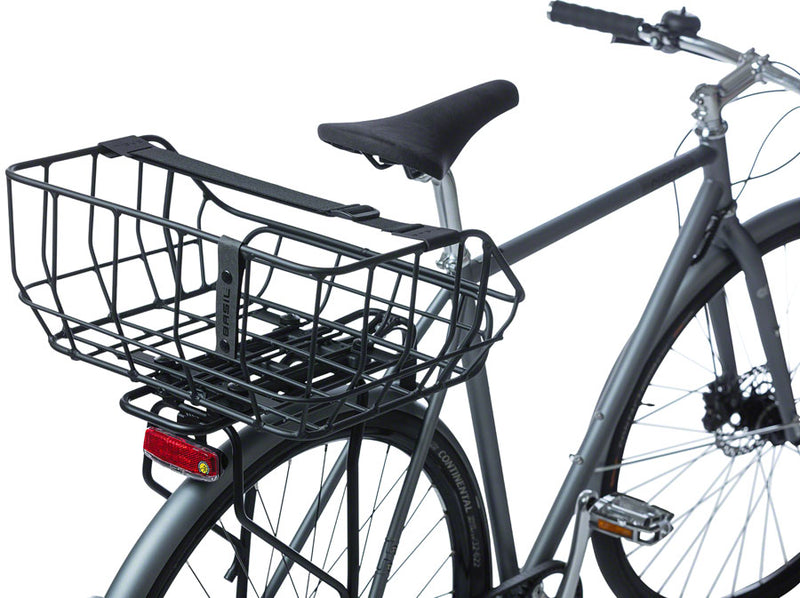 Load image into Gallery viewer, Basil Portland Rear Basket - MIK Mount, Aluminum, Black
