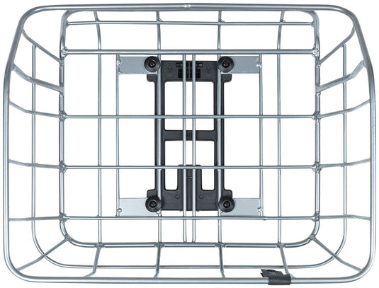 Basil Portland Rear Basket - MIK Mount, Aluminum, Silver