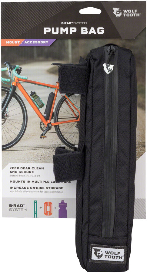 Load image into Gallery viewer, Wolf Tooth Components B-RAD Pump Bag Black For Bike Frame Pumps
