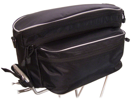 Banjo Brothers Expanding Rack Top Bag: Black