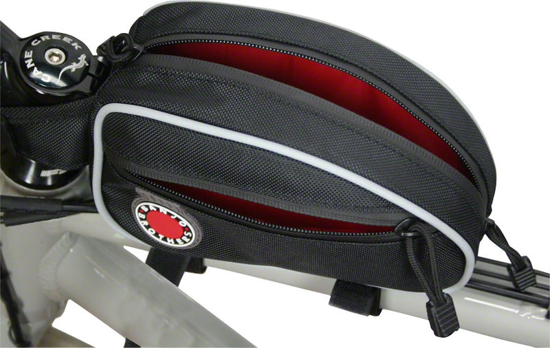 Load image into Gallery viewer, Banjo Brothers Top Tube Bag: Black, LG
