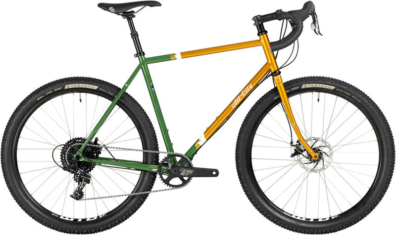 Load image into Gallery viewer, All-City-Gorilla-Monsoon-Apex-Bike-Tangerine-Evergreen-All-Road-Bike-ALBK0134
