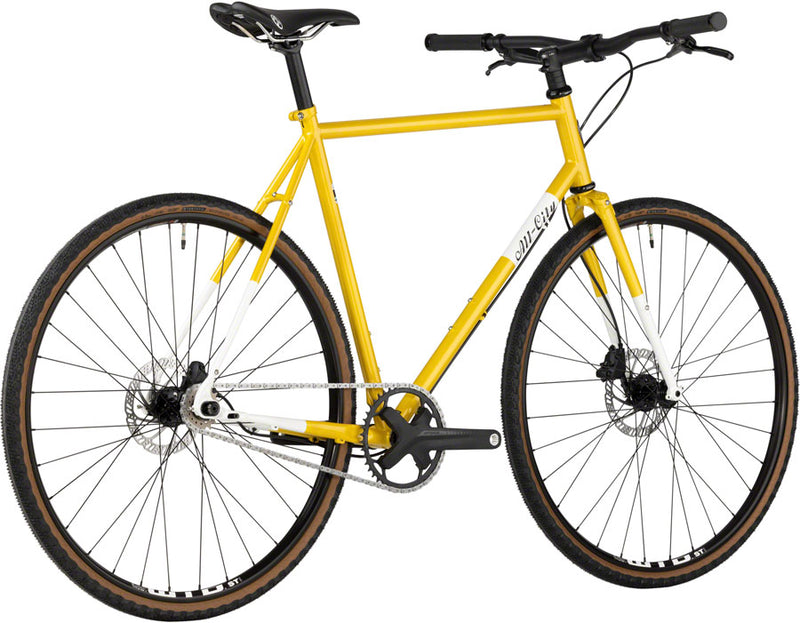 Load image into Gallery viewer, All-City Super Professional Flat Bar Single Speed Bike - 700c, Steel, Lemon Dab, 55cm
