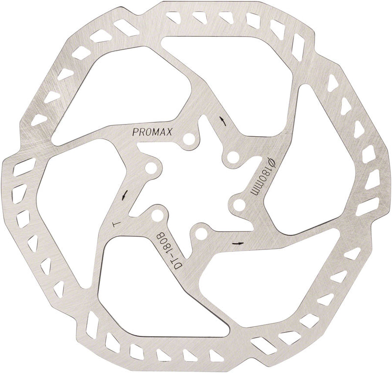 Load image into Gallery viewer, Promax Endurance E1 Disc Brake Rotor - 180mm, 6-Bolt, Silver
