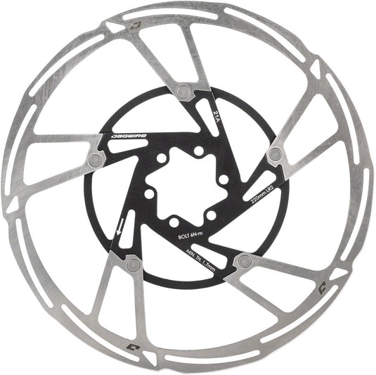 Jagwire Pro LR2 Disc Brake Rotor - 220mm, Center Lock, Silver/Black