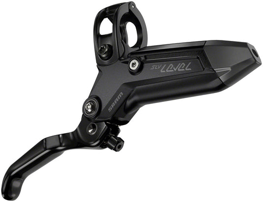 SRAM Level Silver Stealth Disc Brake and Lever - Rear, Post Mount, 4-Piston, Aluminum Lever, SS Hardware, Black, C1