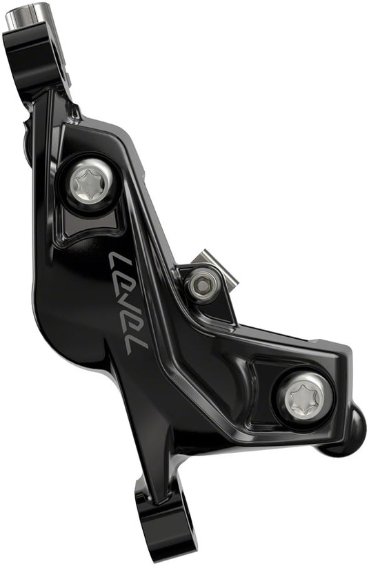 SRAM Level Silver Stealth Disc Brake and Lever - Rear, Post Mount, 4-Piston, Aluminum Lever, SS Hardware, Black, C1