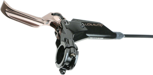 Hayes Dominion A4 Disc Brake and Lever - Front or Rear, Hydraulic, Post Mount, 1000mm Hose, Black/Bronze