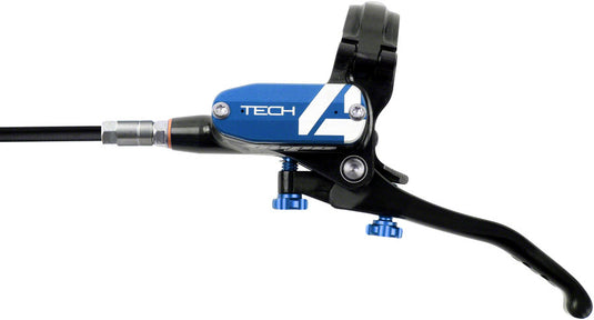 Hope Tech 4 E4 Disc Brake and Lever Set - Front, Hydraulic, Post Mount, Blue