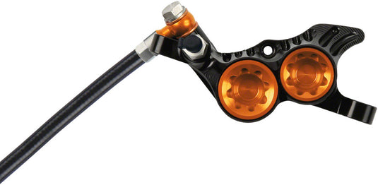 Hope Tech 4 V4 Disc Brake and Lever Set - Front, Hydraulic, Post Mount, Orange