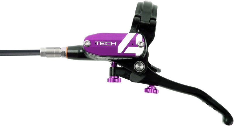 Load image into Gallery viewer, Hope Tech 4 V4 Disc Brake and Lever Set - Front, Hydraulic, Post Mount, Purple
