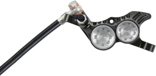 Hope Tech 4 V4 Disc Brake and Lever Set - Rear, Hydraulic, Post Mount, Silver