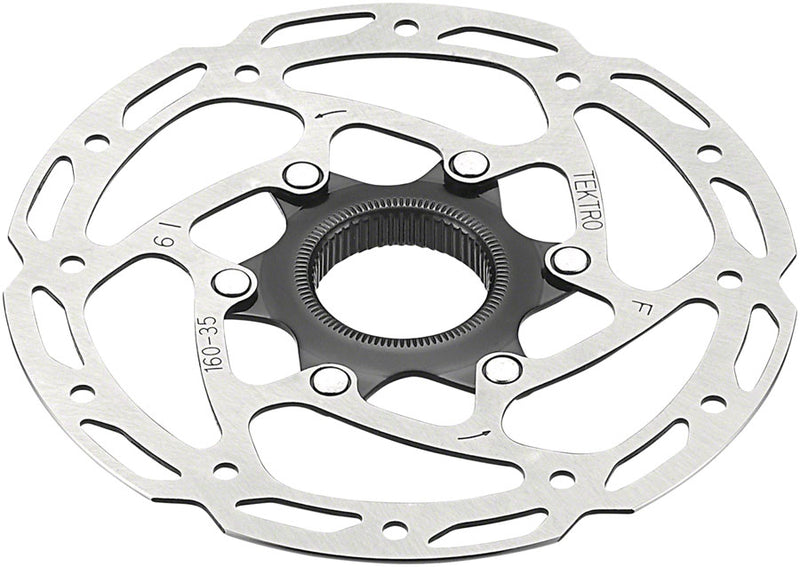 Load image into Gallery viewer, Tektro TR-35 Disc Brake Rotor - 160mm, Center-Lock, 1.8mm Thickness, Silver
