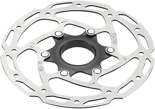 Tektro TR-35 Disc Brake Rotor - 160mm, Center-Lock, 1.8mm Thickness, Silver