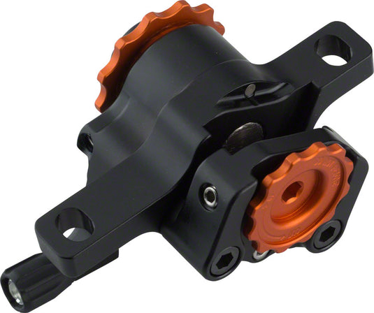 Paul Component Engineering Klamper Disc Caliper, Long Pull, Black with Orange