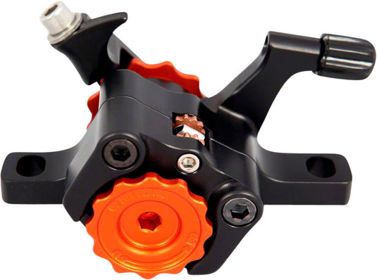 Paul Component Engineering Klamper Disc Caliper, Short Pull, Black with Orange