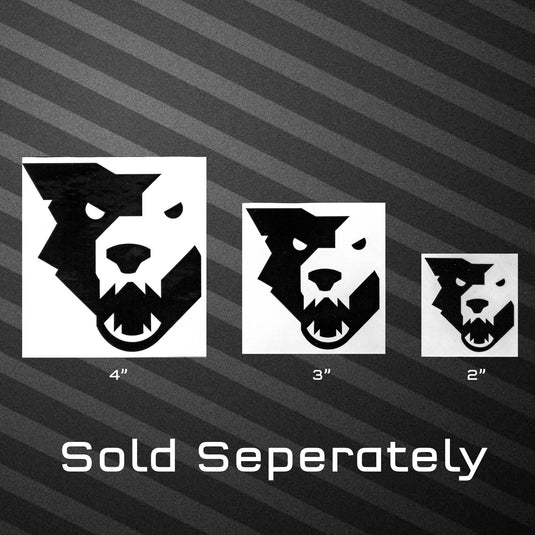 Wolf Tooth Logo Decals - Decal Pack of 5, Black and White