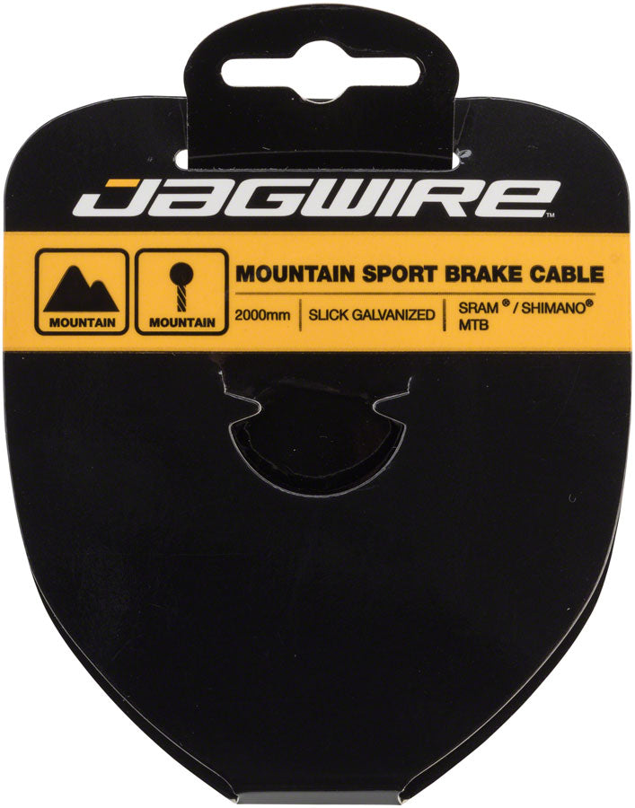 Load image into Gallery viewer, Pack of 2 Jagwire Sport Brake Cable 1.5x2000mm Slick Galvanized SRAM/Shimano MTB
