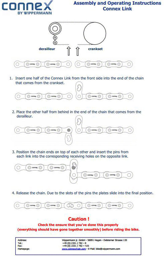 Connex 10sB Black Edition 10-Speed Alloy Steel Inner And Outer Links