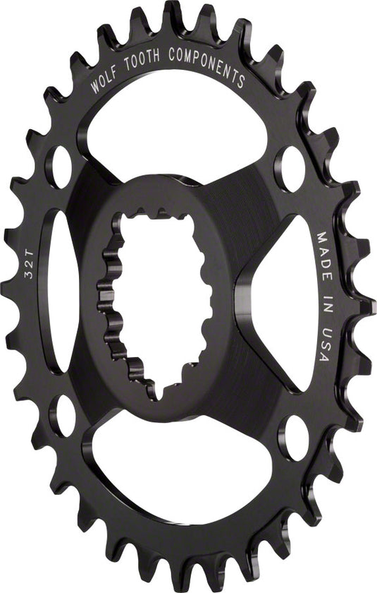 Wolf Tooth Components 34t Direct Mount Drop-Stop Chainring for SRAM GXP/BB30 Long Spindle Cranks, Black