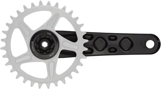 RaceFace Turbine Crankset - 165mm, Direct Mount, 136mm Spindle with CINCH Interface, 7050 Aluminum, Black