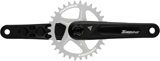 RaceFace Turbine Crankset - 165mm, Direct Mount, 136mm Spindle with CINCH Interface, 7050 Aluminum, Black