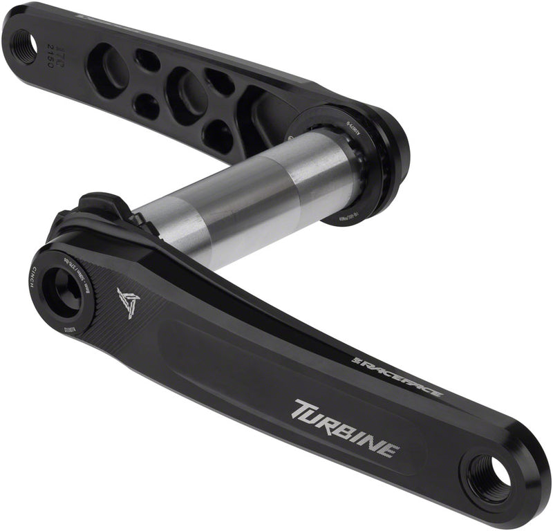 Load image into Gallery viewer, RaceFace Turbine Crankset - 165mm, Direct Mount, 136mm Spindle with CINCH Interface, 7050 Aluminum, Black
