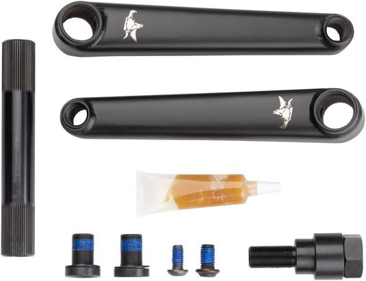 Animal Akimbo 3 Piece Crankset 165mm RHD/LHD Steel Left & Right Black