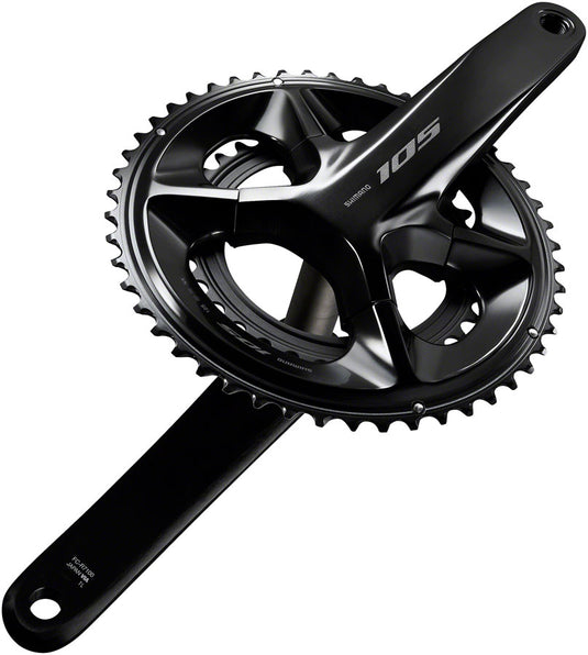 Shimano 105 FC-R7100 Crankset - 172.5mm, 12-Speed, 52/36t, 110 Asymmetric BCD, Hollowtech II Spindle Interface, Black