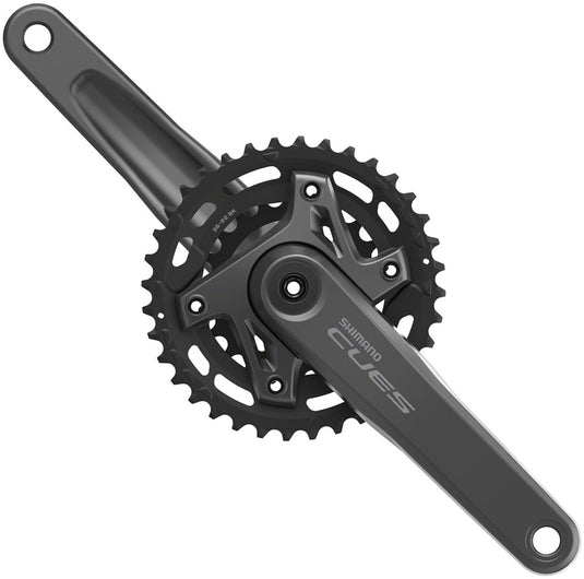 Shimano CUES FC-U6000-2B Crankset - 170mm, 9/10/11-Speed, 36/22t, Asymmetric 96 BCD, Hollowtech II, CL 3mm Outboard,