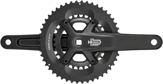 microSHIFT-Sword-Black-2x-Crankset-165-mm-Double-9-Speed-CKST2894-Bicycle-Crankset