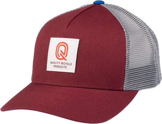 QBP Brand Logo Patch Hat - Maroon/Royal/Gray Adjustable