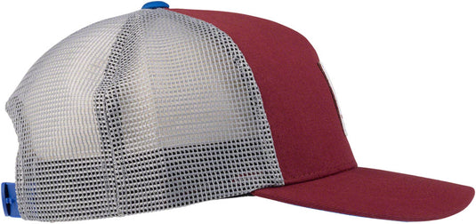 QBP Brand Logo Patch Hat - Maroon/Royal/Gray Adjustable