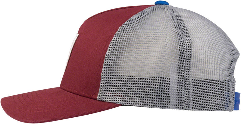 Load image into Gallery viewer, QBP Brand Logo Patch Hat - Maroon/Royal/Gray Adjustable
