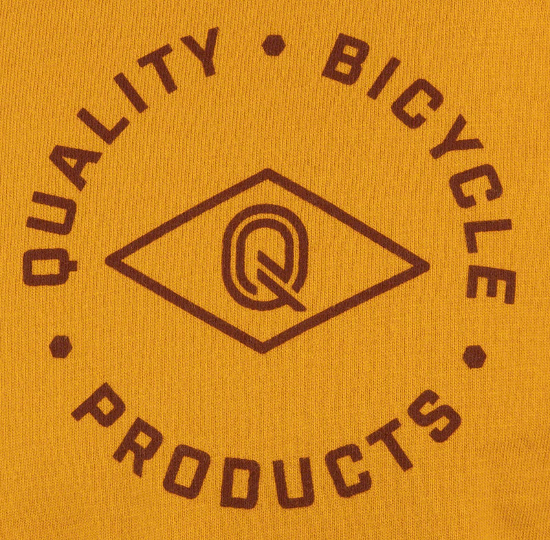 Load image into Gallery viewer, QBP Brand Circle Logo T-shirt - Men&#39;s, Antique Gold/Maroon, Small
