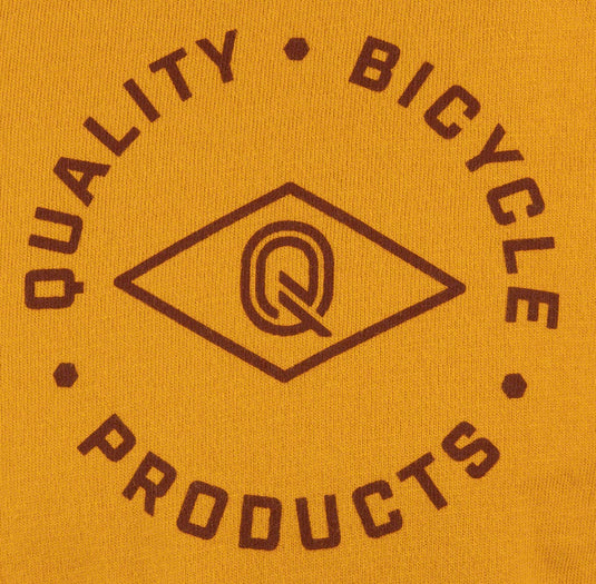 QBP Brand Circle Logo T-shirt - Men's, Antique Gold/Maroon, Medium