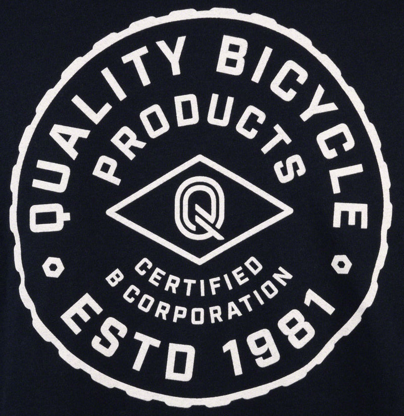 Load image into Gallery viewer, QBP Brand Circle Logo T-shirt - Men&#39;s, Midnight Navy/Gray, Small
