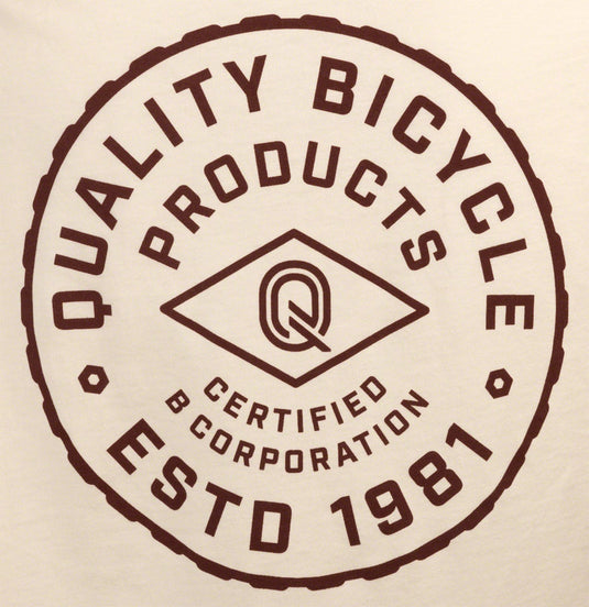 QBP Brand Circle Logo T-shirt - Women's, Natural/Maroon, 3X-Large