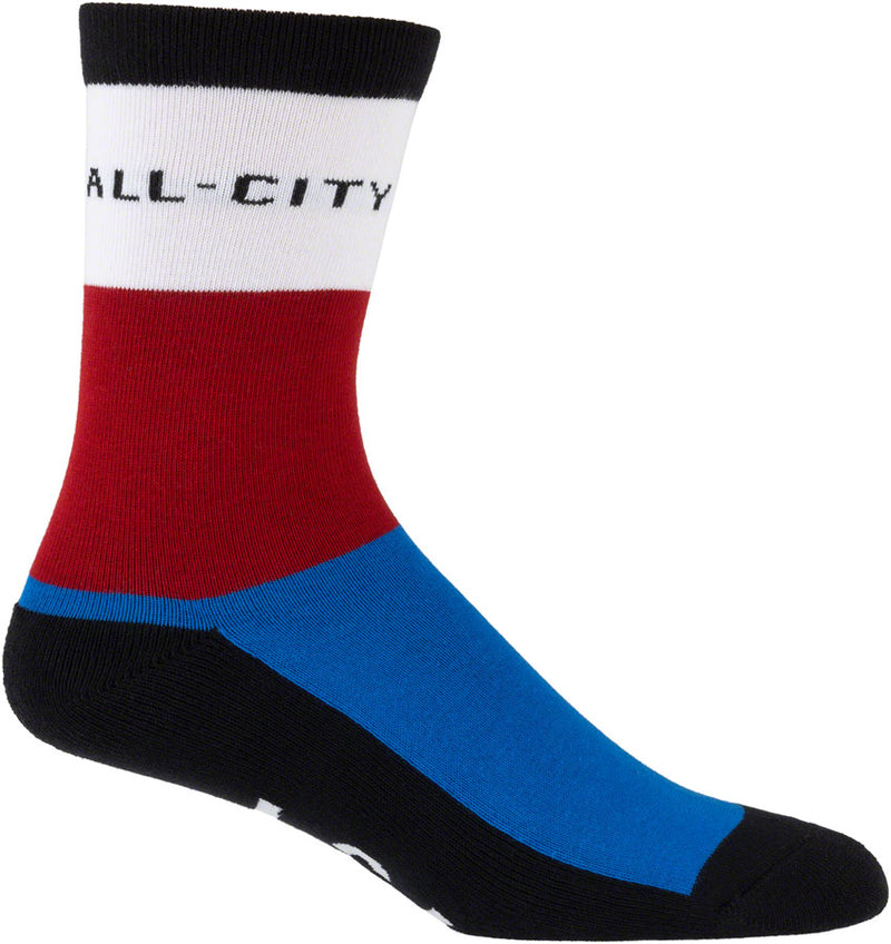 Load image into Gallery viewer, All-City Parthenon Party Sock - White, Red, Blue, Black, Large/X-Large
