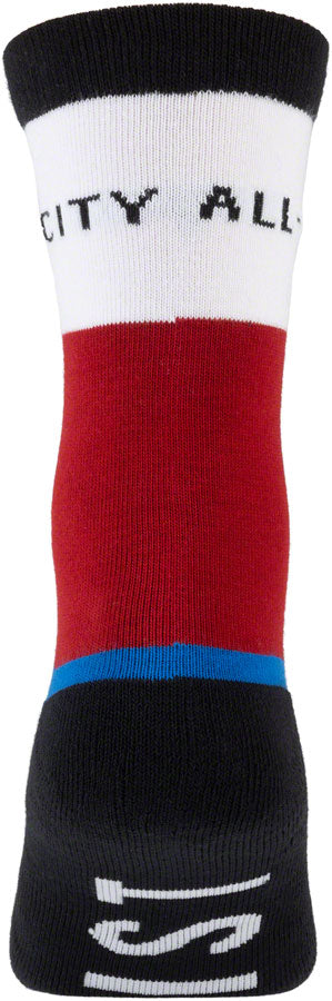 Load image into Gallery viewer, All-City Parthenon Party Sock - White, Red, Blue, Black, Small/Medium
