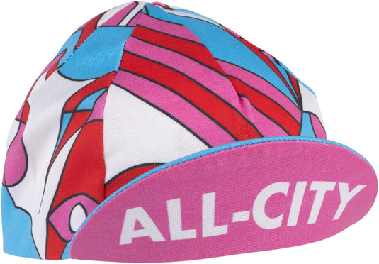 All-City Parthenon Party Cycling Cap - Pink, Red, Blue, Black, One Size