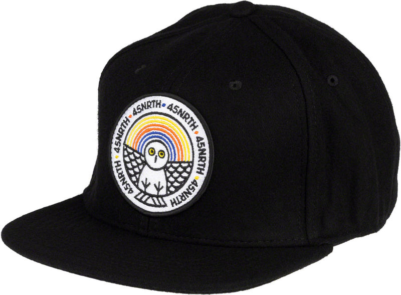 Load image into Gallery viewer, 45NRTH Winter Wonder Wool Snapback Hat - Black, Adjustable
